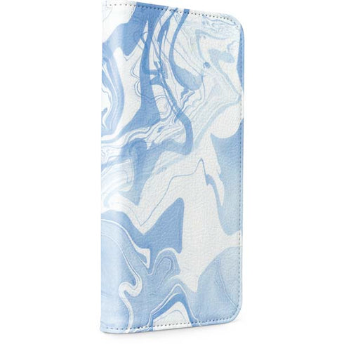 Blue Marbling iPhone 15 Pro Folio Case